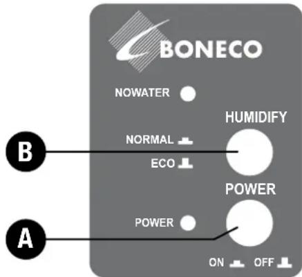 BONECO S150 - Slå på apparatet - 1