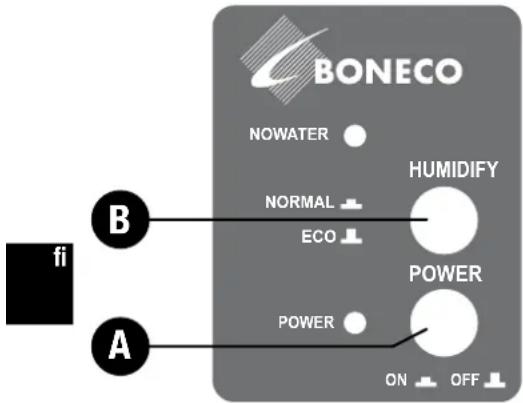 BONECO S150 - Laitteen kytkeminen pälle - 1