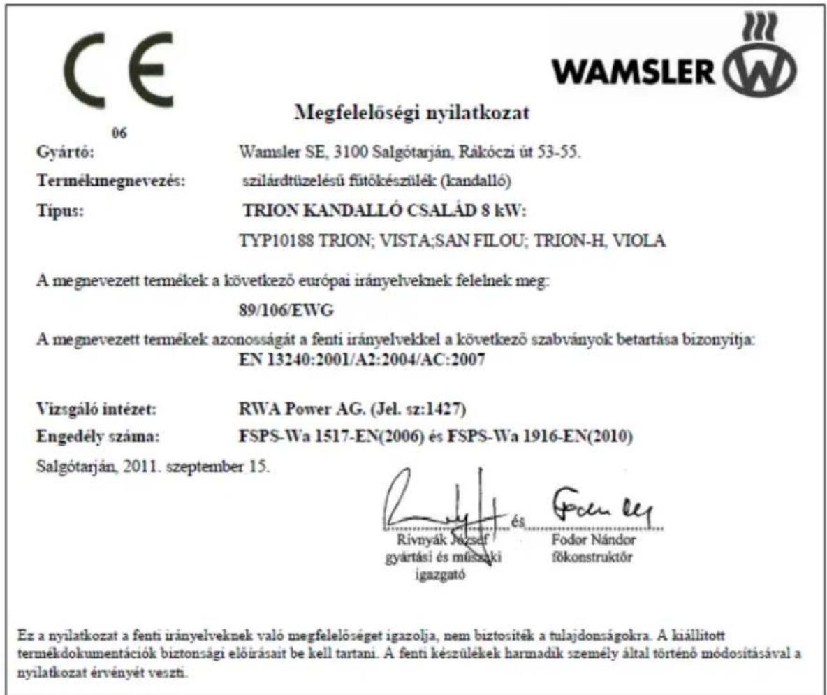 Wamsler San Filou - EK Konformitás-nyilatkozat - 1