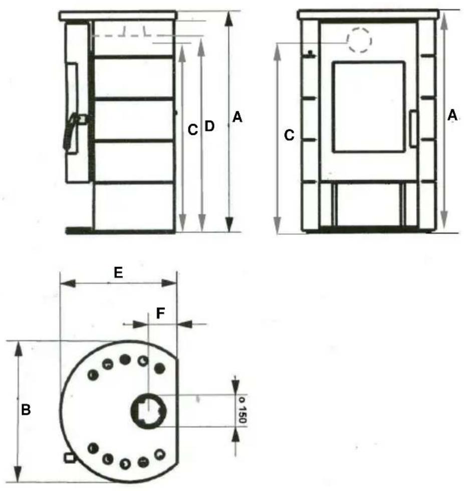 Wamsler Riva - Disegni dimensionali e dati - 1
