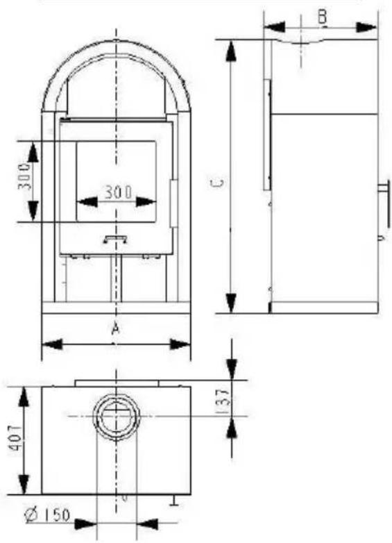 Wamsler Pluto - Méretrajz - 3