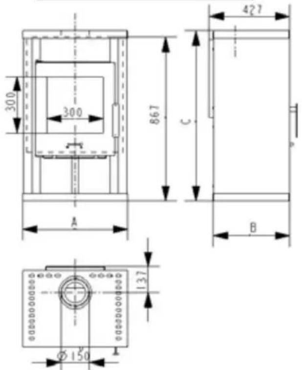 Wamsler Mars - Plans avec les dimensions - 1