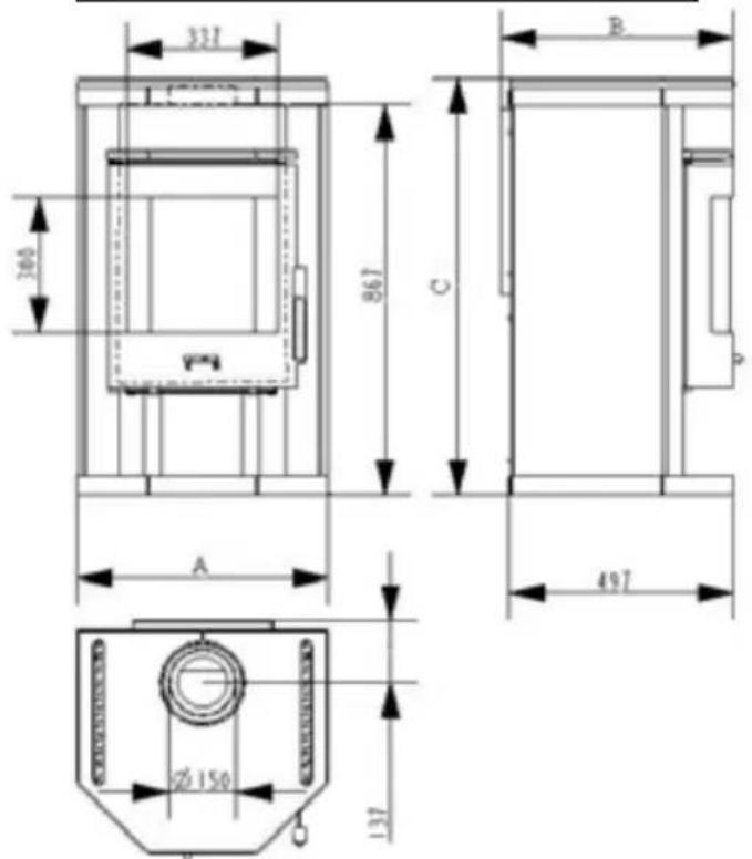 Wamsler Mars - Plans avec les dimensions - 4