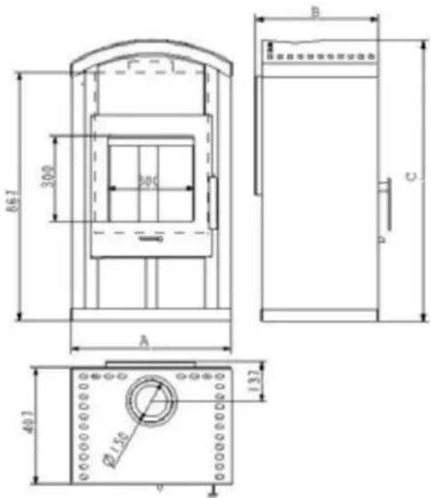 Wamsler Mars - Plans avec les dimensions - 2