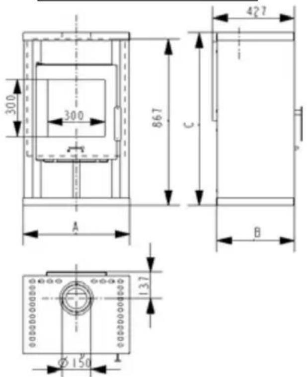 Wamsler Mars - Dimensional drawings - 1