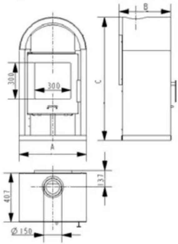 Wamsler Mars - Plans avec les dimensions - 3
