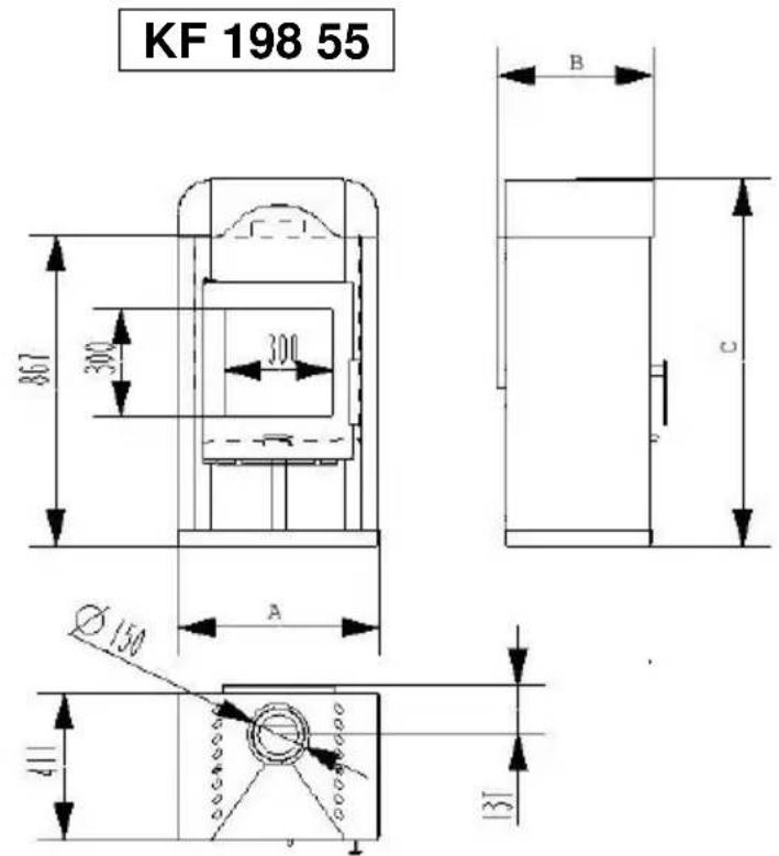 Wamsler KF 198 55 - Plans avec les dimensions - 4