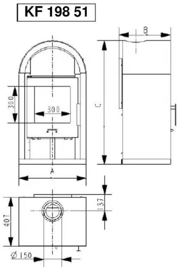Wamsler KF 198 55 - Plans avec les dimensions - 2