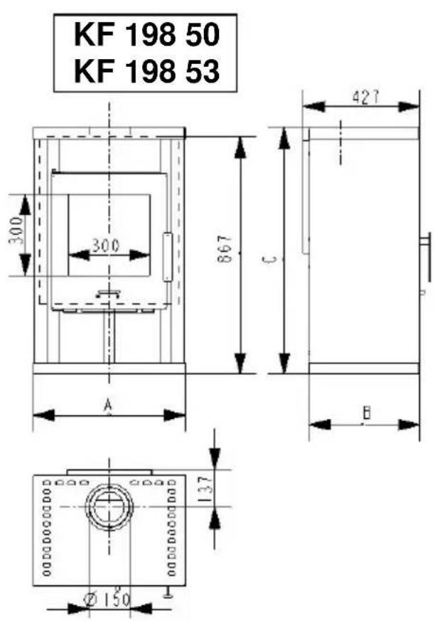 Wamsler KF 198 55 - Maßzeichnungen - 1