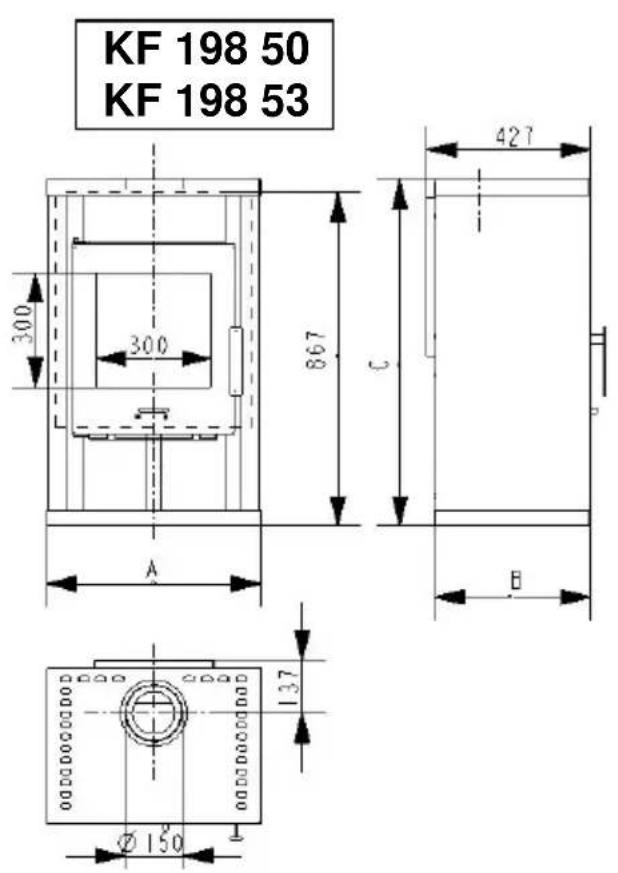 Wamsler KF 198 55 - Disegni dimensionalati dati - 1