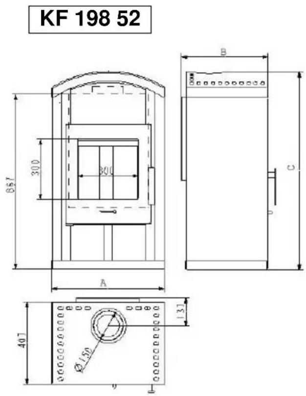 Wamsler KF 198 50 - Plans avec les dimensions - 3