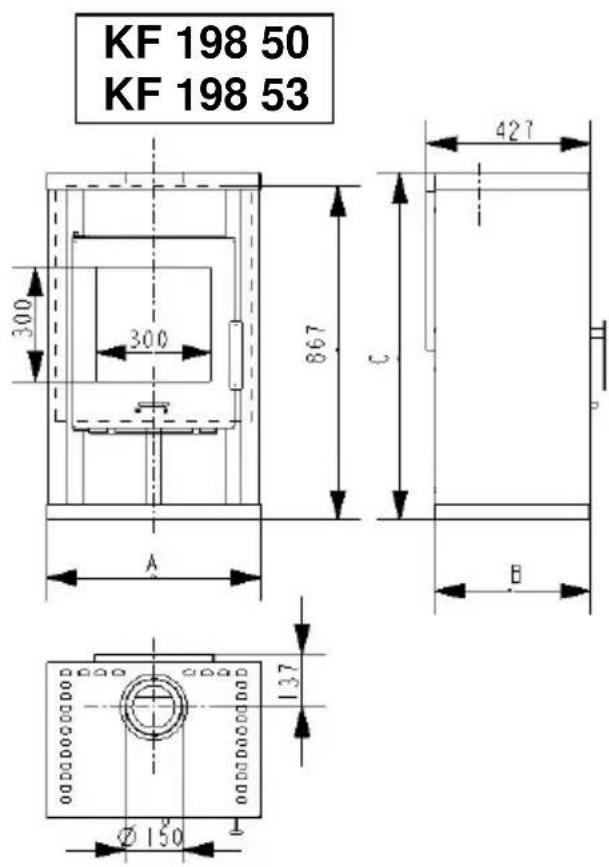 Wamsler KF 198 51 - Plans avec les dimensions - 1