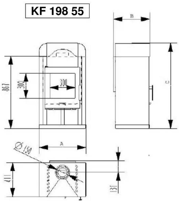 Wamsler KF 198 52 - Plans avec les dimensions - 4
