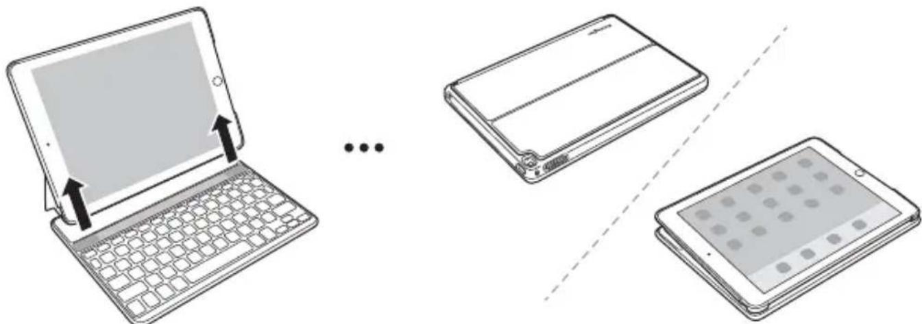 KENSINGTON Keyfolio Thin X2 - Het toetsbord in- en uitschakelen - 2