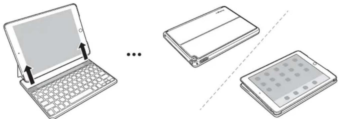 KENSINGTON Keyfolio Thin X2 - A billentyúzet be- és kikapcsolása - 2