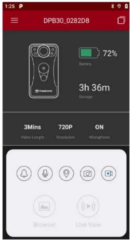 TRANSCEND DrivePro Body 30 - 6-2 Connexion à l'application DrivePro™ Body App - 6