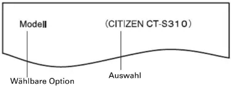 CITIZEN CTS310II - Schnelleinstellungsmodus - 1
