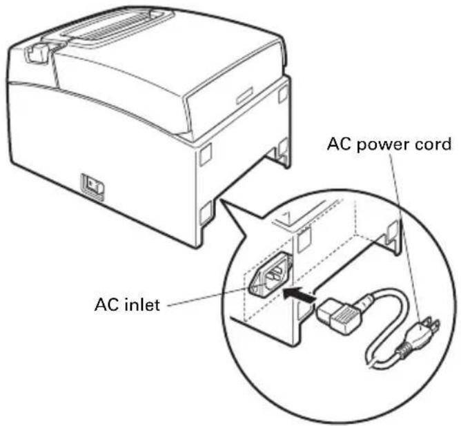 CITIZEN CTS310II - Connecting the AC Power Cord - 1