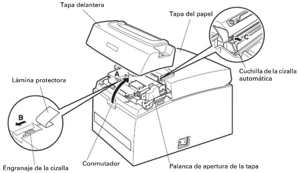 CITIZEN CTS310II - Desbloqueo de la cizalla (2) - 1