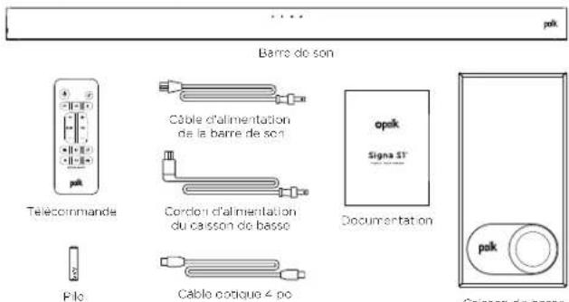 POLK Signa S1 - Ce qu'il y a dans la boîte - 1