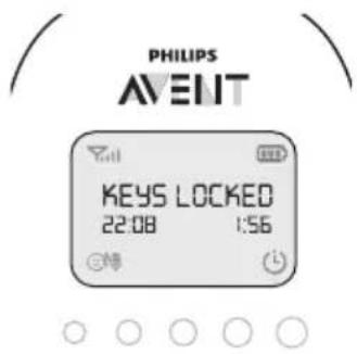 PHILIPS AVENT SCD725 - Bloqueio dos botões - 1