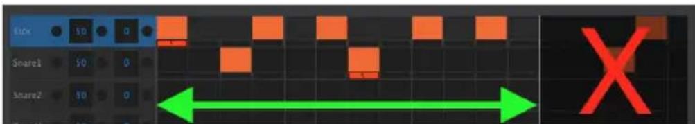 Arturia DrumBrute Impact - Définir la longueur des motifs - 1