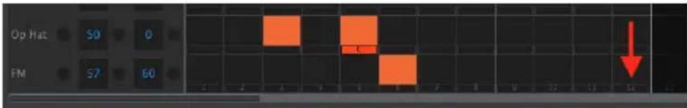 Arturia DrumBrute Impact - Définir la longueur des motifs - 2