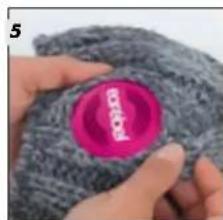 earebel KnitKit Strickset - Kopfhörer einsetzen - 5