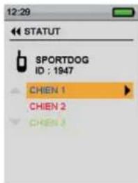 SportDOG TEK 1.0 - POUR AFFICHER LE STATUT DU CHIEN : - 1