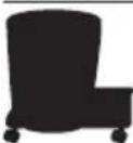 Shop-Vac 9625310 - PLASTIC TANK WITH REAR CASTER BASKET - 1