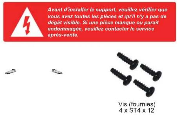 DENVER LDS3272 - Pièces nécessaires pour installer le support (fournies) - 2