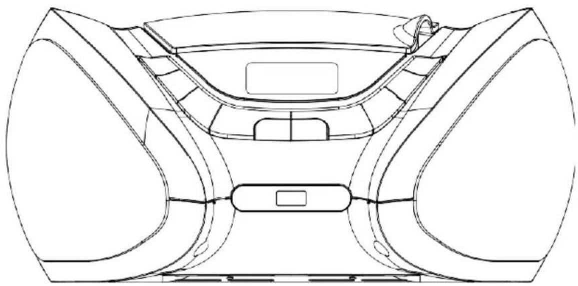 Lauson CP449 - RADIO PORTATIL ESTÉREO CD/MP3 COM ENTRADA USB - 1