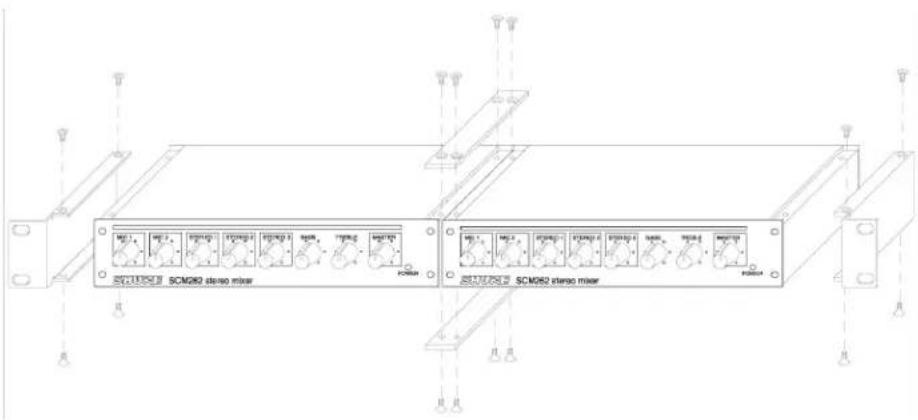 SHURE SCM268 - Installation à montage jumelé : - 1