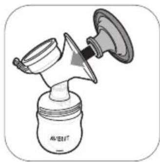 PHILIPS AVENT SCF335 - Assembling the breast pump - 4