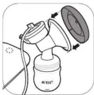 PHILIPS AVENT SCF335 - Assembling the breast pump - 12
