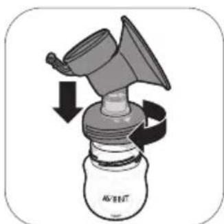 PHILIPS AVENT SCF335 - Milchpumpe zusammensetzen - 3