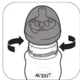 PHILIPS AVENT SCF335 - Assembling the bottle - 4
