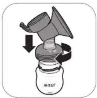 PHILIPS AVENT SCF335 - Assembling the breast pump - 3