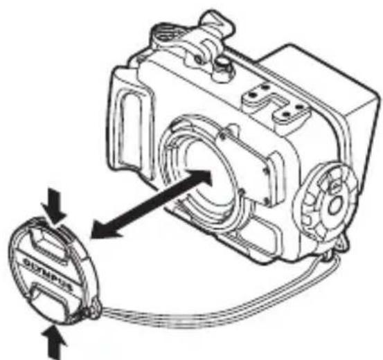 OLYMPUS PT053 - Anbringen und Abnehmer des Objektivschutzes - 1