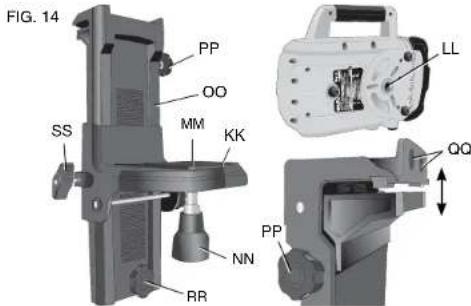 DEWALT DCF885 - Using the Laser with a Wall Mount (Fig. 14, 15) - 1