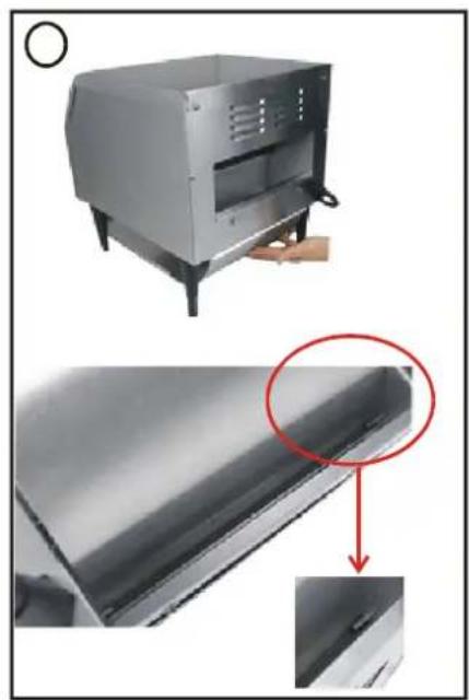 Hendi Converyor toaster 261309 - Installation plateau avant - 2