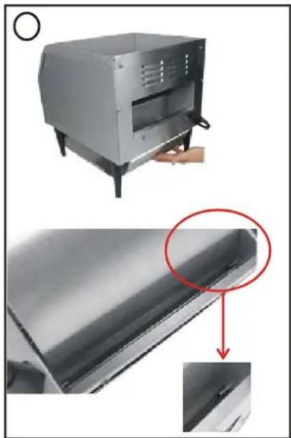 Hendi Converyor toaster 261309 - Instalare tava superioara - 2
