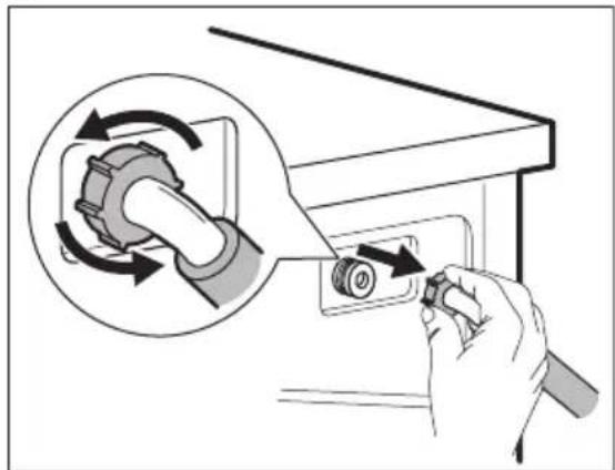 ELECTROLUX EWF1495RC - Cleaning the inlet hose and the valve filter - 2