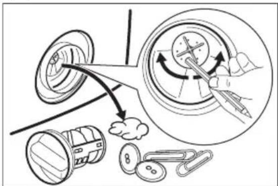 ELECTROLUX EWF1495RC - Cleaning the drain filter - 5