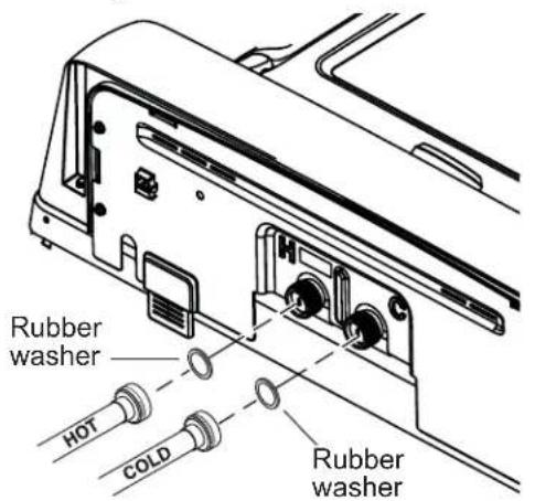 GE GTW685BPLDG - CONNECT WATER HOSES TO WASHER - 1