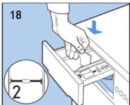 BOMPANI BO05235 - SI LE MODELE PREVOIT L'UTILISATION DU RECIPIENT OU DE LA CLOISON POUR LE DETERGENT LIQUIDE - 2