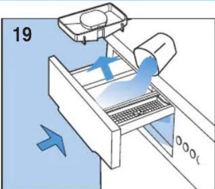 BOMPANI BO05235 - SI LE MODELE PREVOIT L'UTILISATION DU RECIPIENT OU DE LA CLOISON POUR LE DETERGENT LIQUIDE - 3