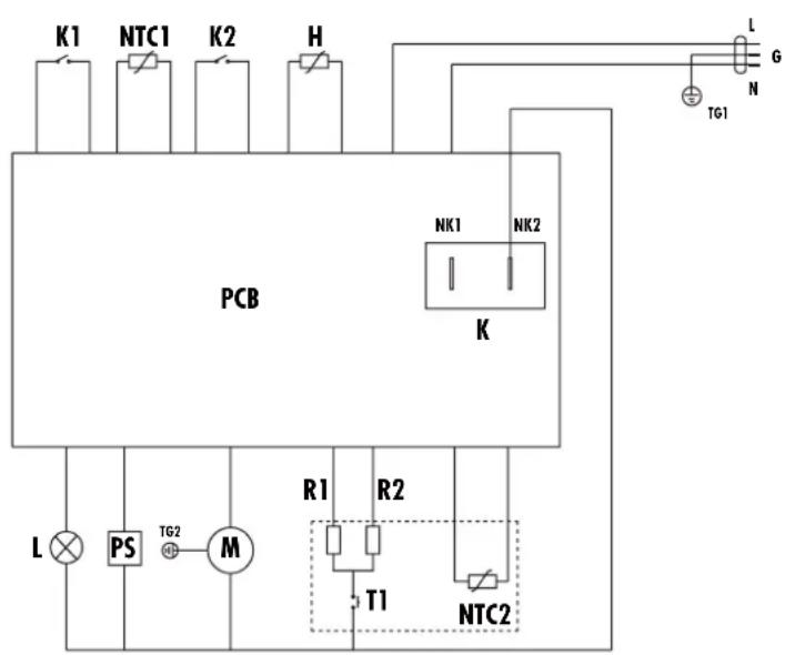 HAIER HD7079F - ELEKTRICITEITSCHEMA - 1