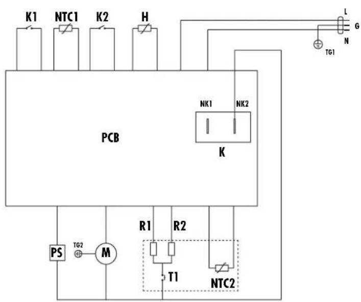 HAIER HD7079F - ELECTRIC CIRCUIT DIAGRAM - 1