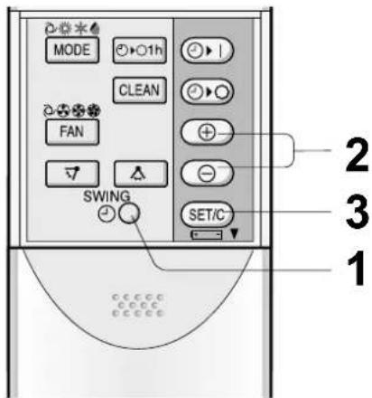 SHARP AYXP12HR - IMPOSTAZIONE DELL'ORA - 1